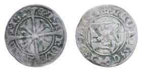 GORIZIA LEONARDO CONTE (1454-1500) DENARO CON CROCE TIROLINA R AG. 1,05 GR. BB