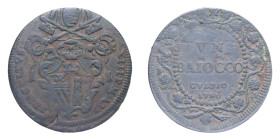 GUBBIO BENEDETTO XIII (1724-1730) BAIOCCO 1726 CU. R 14,33 GR. BB