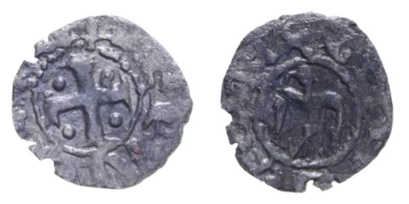 MESSINA ENRICO VI (1191-1197) DENARO VARIANTE GLOBETTI RRRR MI. 0,37 GR. qBB