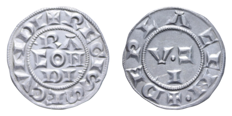 PIACENZA COMUNE EMISSIONE A NOME DI CORRADO II (1140-1313) GROSSO AG. 1,82 GR. S...