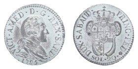 VITT. AMEDEO III (1773-1796) 20 SOLDI 1795 MI. 5,44 GR. BB-SPL