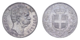 UMBERTO I (1878-1900) 5 LIRE 1879 ROMA AG. 24,99 GR. qSPL