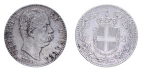 UMBERTO I (1878-1900) 2 LIRE 1885 ROMA R AG. 9,95 GR. BB+