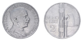 VITT. EMANUELE III (1900-1943) BUONO 2 LIRE 1927 FASCIO RR NI. 10,01 GR. BB/BB+
