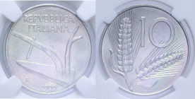 10 LIRE 1996 SPIGA IT. 1,60 GR. MS64 (CLASSICAL COIN GRADING AA305700/DIFETTI DI CONIAZIONE)