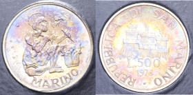 500 LIRE 1975 AG. 11 GR. IN FOLDER FDC (PATINATA)