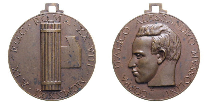 REGNO D'ITALIA MEDAGLIA 1931 COPPA ITALICO MUSSOLINI AE. 24,03 GR. 37 MM. SPL+ (...