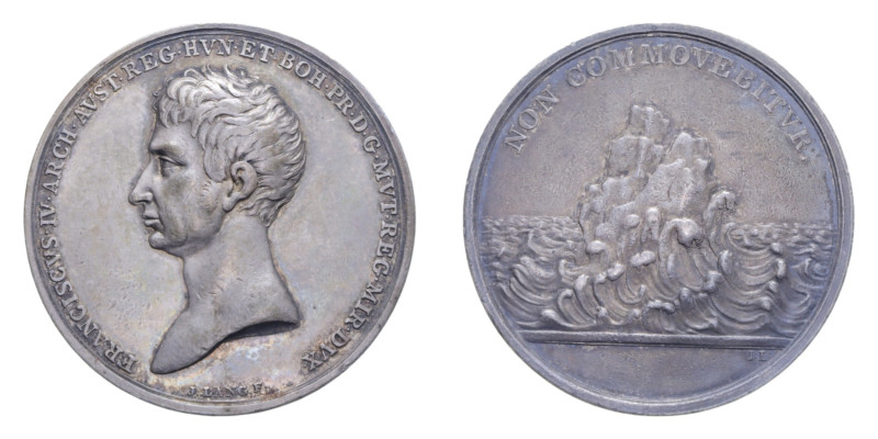 MODENA FRANCESCO IV D'ASBURGO D'ESTE MEDAGLIA 1814-1846 CONIATA A VIENNA PER RIC...