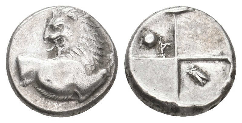 THRACE. Chersonesos. (Circa 386-338 BC). AR Hemidrachm.
Obv: Forepart of lion r...