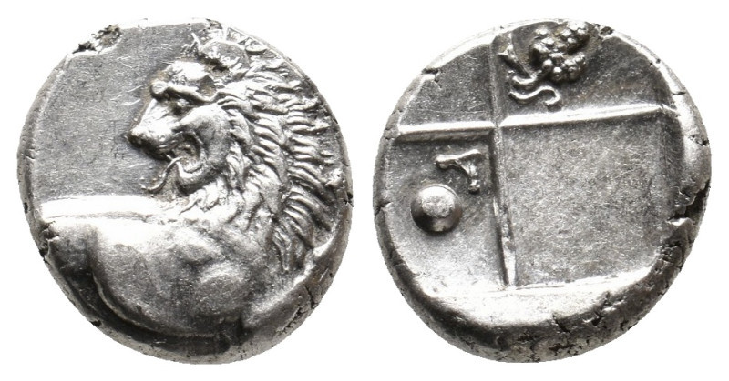 THRACE. Chersonesos. (Circa 386-338 BC). AR Hemidrachm.
Obv: Forepart of lion r...