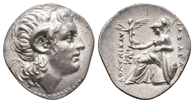 KINGS OF THRACE (Macedonian). Lysimachos (305-281 BC). AR Drachm. Ephesos.
Obv:...