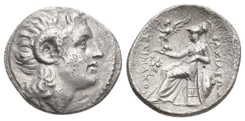 KINGS OF THRACE (Macedonian). Lysimachos (305-281 BC). AR Drachm. Ephesos.
Obv:...