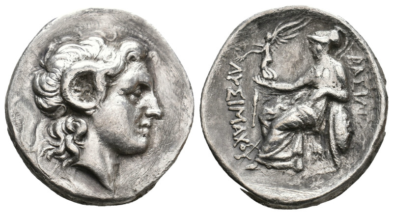 KINGS OF THRACE (Macedonian). Lysimachos (305-281 BC). AR Tetradrachm. Lampsakos...