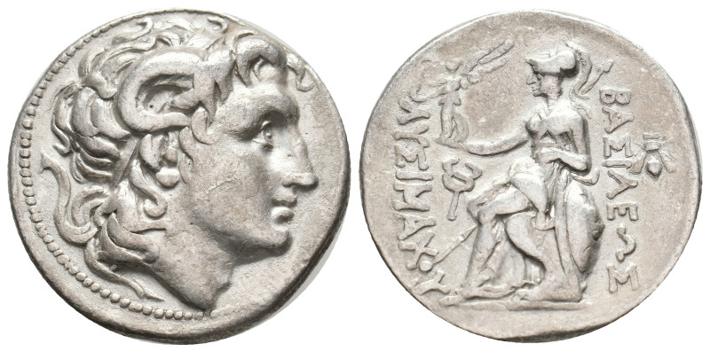 KINGS OF THRACE. (Macedonian). Lysimachos. (305-281 BC). AR Tetradrachm. Amphipo...