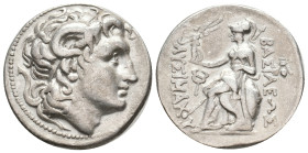 KINGS OF THRACE. (Macedonian). Lysimachos. (305-281 BC). AR Tetradrachm. Amphipolis, circa 288/7-282/1 BC.
Obv: Diademed head of Alexander the Great ...