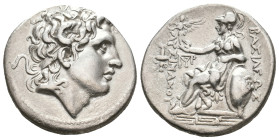 KINGS OF THRACE. (Macedonian). Lysimachos. (305-281 BC). AR Tetradrachm. Magnesia mint. Circa 297-281 BC.
Obv: Diademed head of Alexander the Great t...