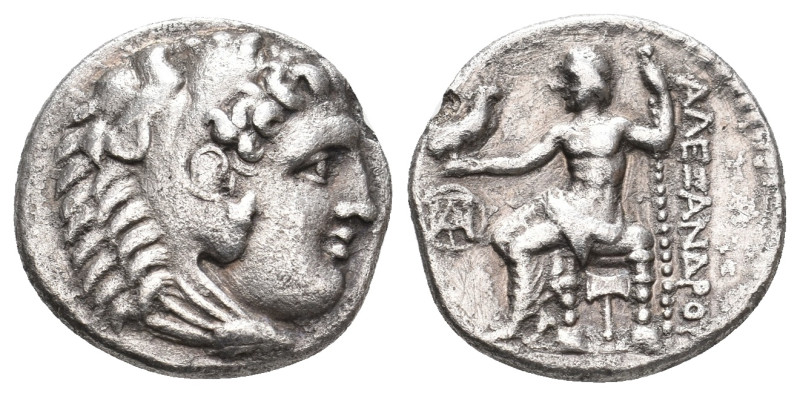 KINGS OF MACEDON. Alexander III 'the Great' (336-323 BC). AR Drachm. Miletos.
O...