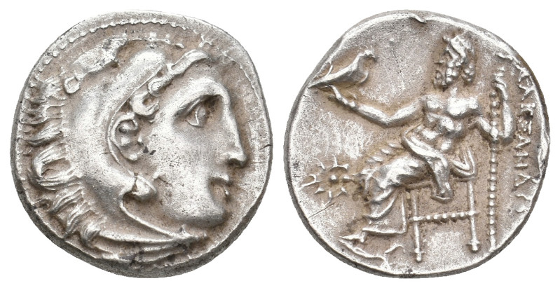 KINGS OF MACEDON. Alexander III 'the Great' (336-323 BC). AR Drachm. Kolophon.
...