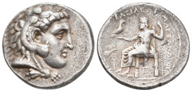 KINGS OF MACEDON. Alexander III 'the Great' (336-323 BC). AR Tetradrachm. Tarsos.
Obv: Head of Herakles right, wearing lion skin.
Rev: AΛEΞANΔPOY / ...