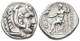 KINGS OF MACEDON. Alexander III 'the Great' (336-323 BC). AR Tetradrachm. Amphipolis.
Obv: Head of Herakles right, wearing lion skin.
Rev: AΛΕΞΑΝΔΡΟ...