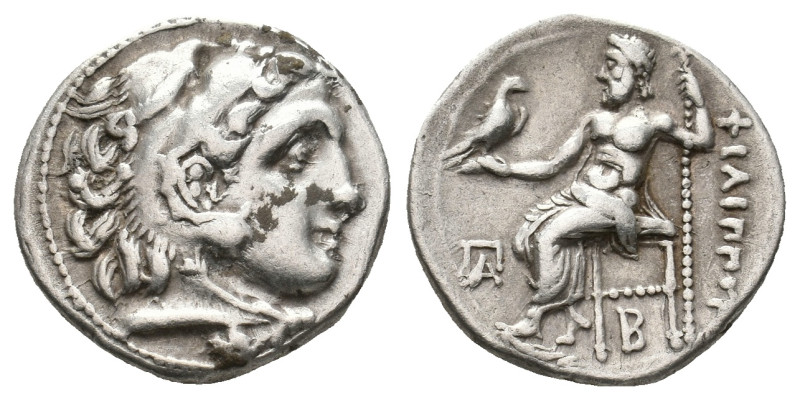 KINGS OF MACEDON. Philip III Arrhidaios (323-317 BC). AR Drachm. Kolophon.
Obv:...