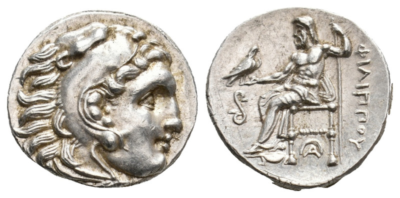 KINGS OF MACEDON. Philip III Arrhidaios (323-317 BC). AR Drachm. Lampsakos.
Obv...