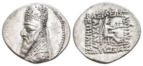 KINGS OF PARTHIA. Mithradates II (121-91 BC). AR Drachm. Rhagae.
Obv: Diademed and draped bust left.
Rev: ΒΑΣΙΛΕΩΣ / ΒΑΣΙΛΕΩΝ / ΜΕΓΑΛΟΥ / ΑΡΣΑΚΟΥ ΕΠ...