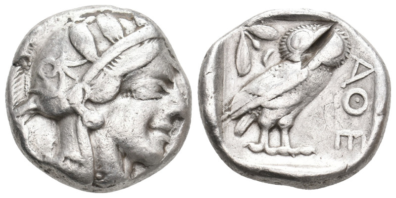 ATTICA. Athens (Circa 454-404 BC). AR Tetradrachm
Obv: Helmeted head of Athena ...