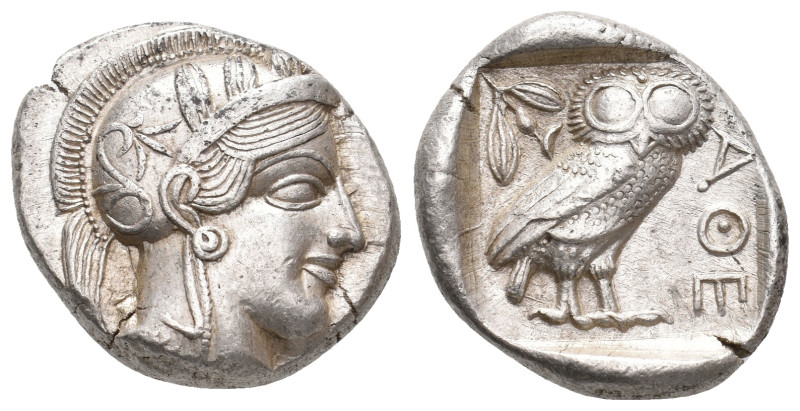 ATTICA. Athens (Circa 454-404 BC). AR Tetradrachm
Obv: Helmeted head of Athena ...