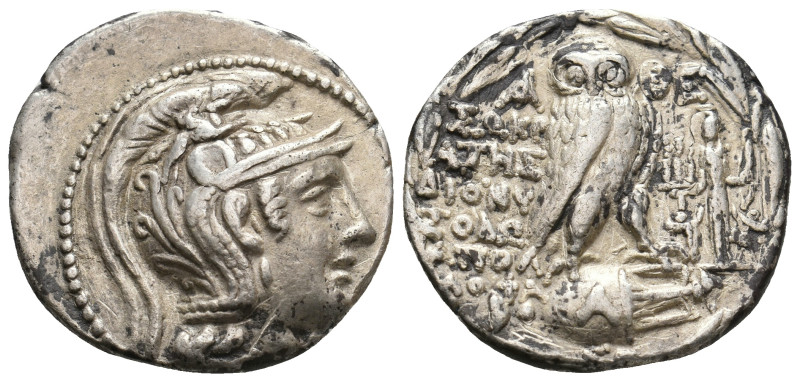 ATTICA. Athens. (148/147 BC). AR, New style tetradrachm.
Obv: Head of Athena Pa...
