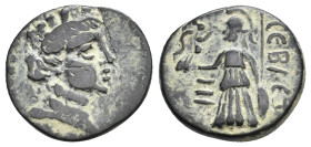 ASIA MINOR. Uncertain. (Cilicia, Elaeusa-Sebaste?).(Circa 1st Century BC). AE.
Obv: Draped, turreted bust of Tyche as city goddess.
Rev: ϹЄΒΑϹΤΗ.
A...