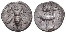 PHOENICIA. Arados. Civic issue. (Circa 172/1-111/10 BC). AR Drachm. Struck 162/1 B.C.
Obv: Bee, in field to left, date: H [koppa] (= year 98, = 162/1...