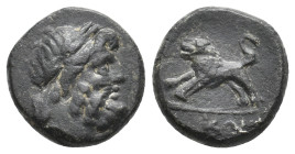 PISIDIA. Komama (1st century BC). Ae.
Obv: Laureate head of Zeus right.
Rev: KO.
Lion standing left.
SNG BN 1439.
Condition:Fine
Weight: 3.24 g...