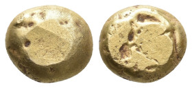 IONIA. Uncertain. (Circa 6th century BC). EL typeless fraction or ingot .
Small electrum nugget, flattened on both sides, weighing a bit under the no...