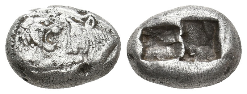 KINGS OF LYDIA. Sardes. Kroisos (Circa 564/53-550/39 BC). AR 1/3 Stater.
Obv: C...