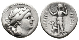 PAMPHYLIA. Perge. (3rd century BC). AR Drachm.
Obv: Laureate head of Artemis right, with bow and quiver over shoulder.
Rev: APTEMIΔOΣ / ΠEPΓAIAΣ.
A...