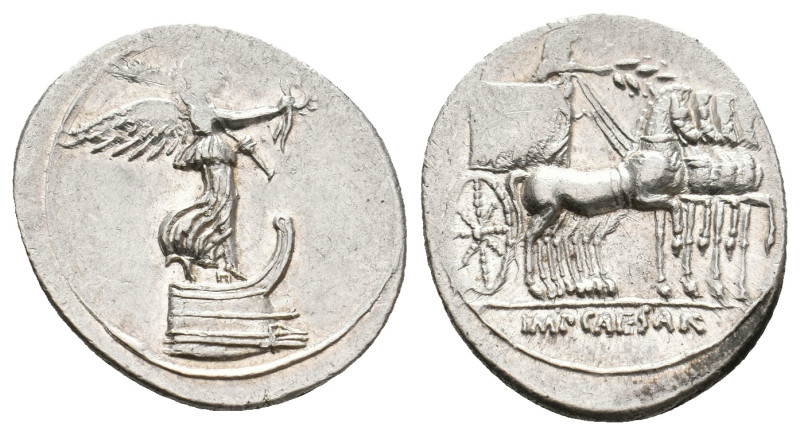 OCTAVIAN, 30 BC. AR, Denarius. Uncertain Italian mint, possibly Rome.
Obv: IMP ...