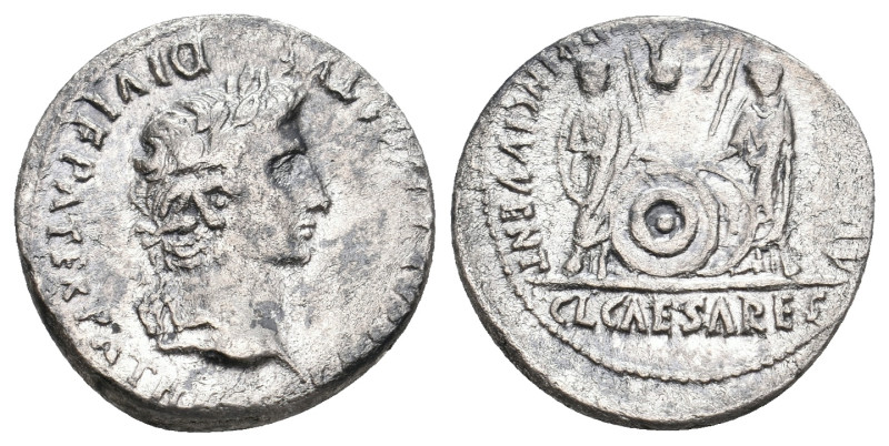 AUGUSTUS, 27 BC-AD 14. AR, Denarius. Lugdunum.
Obv: CAESAR AVGVSTVS DIVI F PATE...