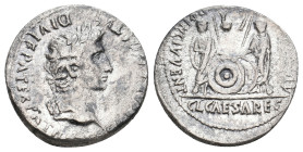 AUGUSTUS, 27 BC-AD 14. AR, Denarius. Lugdunum.
Obv: CAESAR AVGVSTVS DIVI F PATER PATRIAE.
Laureate head of Augustus, right.
Rev: AVGVSTI F COS DESI...