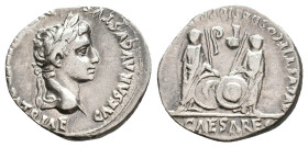 AUGUSTUS, 27 BC-AD 14. AR, Denarius. Lugdunum.
Obv: CAESAR AVGVSTVS DIVI F PATER PATRIAE.
Laureate head of Augustus, right.
Rev: AVGVSTI F COS DESI...