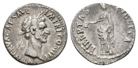 NERVA, 96-98 AD. AR, Denarius. Rome.
Obv: IMP NERVA CAES AVG P M TR P COS II PP.
Laureate head of Nerva, right.
Rev: LIBERTAS PVBLICA.
Libertas st...