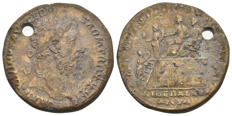 MARCUS AURELIUS, 161-180 AD. AE, sestertius. Rome.
Obv: M ANTONINVS AVG GERM SA...