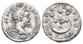 SEPTIMIUS SEVERUS, 193-211 AD. AR, Denarius. Emesa.
Obv: IMP CAE L SEP SEV PERT AVG COS II.
Laureate head of Septimius Severus, right.
Rev: SAECVL ...