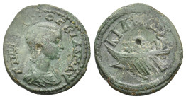 BITHYNIA, Cius. Orbiana, reign of Severus Alexander, 222-235 AD. AE.
Obv: ΓΝ ⳞΕ ΒΑΡ ΟΡΒΙΑΝΗ ΑΥ.
Draped bust of Orbiana, r.
Rev: ΚΙΑΝΩΝ.
Galley wit...