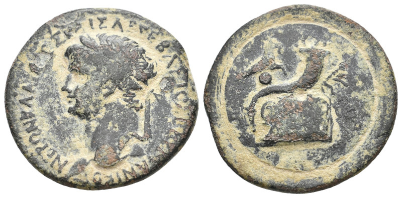 BITHYNIA, Nicaea. Nero, 54-68 AD. AE.
Obv: ΝΕΡΩΝ ΚΛΑΥΔΙΟΣ ΚΑΙΣΑΡ ΣΕΒΑΣΤΟΣ ΓΕΡΜΑ...