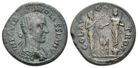 VERY RARE!

TROAS, Alexandria. Volusian, 251-253 AD. AE, As.
Obv: IMP C VIBI AFINI OLVSSIANV.
Laureate, draped and cuirassed bust of Volusian, rig...