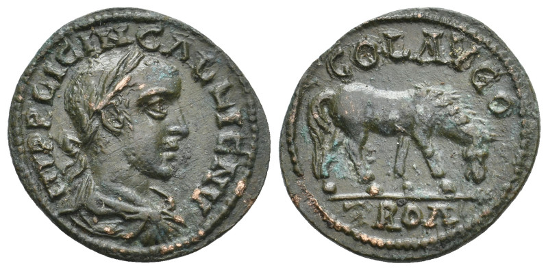 TROAS, Alexandria. Gallienus, 253-268 AD. AE.
Obv: IMP LICIN GALLIENVS.
Laurea...