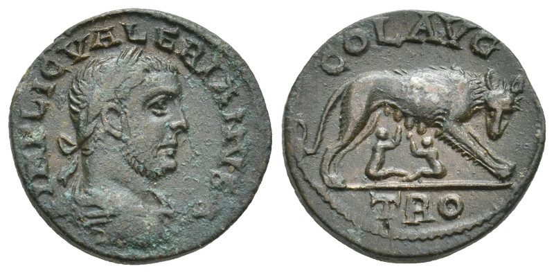 TROAS, Alexandria. Valerian, 253-260 AD. AE.
Obv: IMP LIC VALERIANVS.
Laureate...