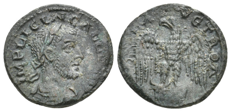 TROAS, Alexandria. Gallienus, 253-268 AD. AE, As.
Obv: IMP LICIN GALLIENV.
Lau...