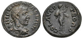 TROAS, Alexandria. Gallienus, 253-268 AD. AE.
Obv: IMP LICIN GALLIENV.
Laureate, draped and cuirassed bust of Gallienus, right.
Rev: COL AVG TROA....
